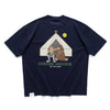 (ZT1472) Camping Together Graphic Pocket Tee