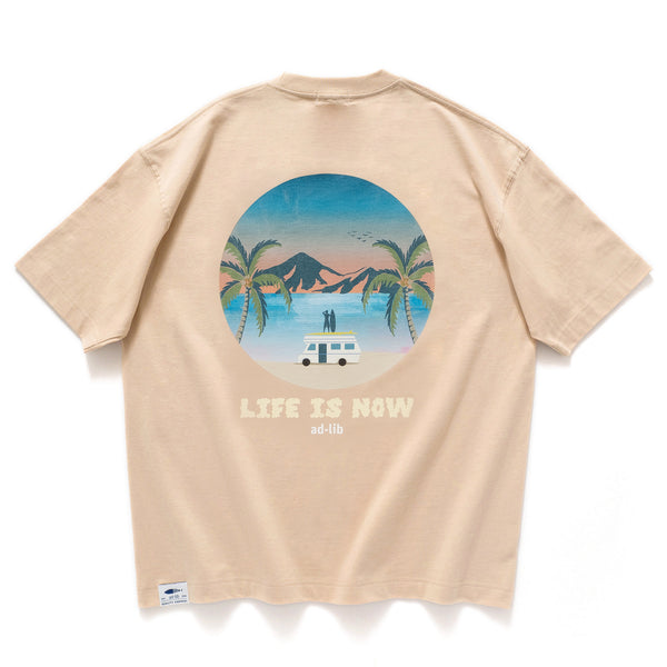 (ZT1482) Hawaii Surfing Graphic Pocket Tee