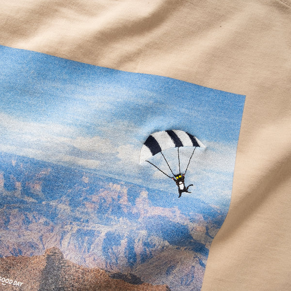 (ZT1485) Grand Canyon Cat Embroidery Pocket Tee