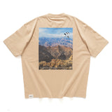 (ZT1485) Grand Canyon Cat Embroidery Pocket Tee