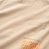 (ZT1511) Giraffe Embroidery Double Pocket Tee