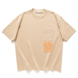 (ZT1511) Giraffe Embroidery Double Pocket Tee