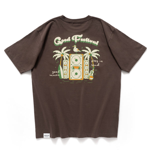 (ZT1515) Good Festival Embroidery Graphic Tee