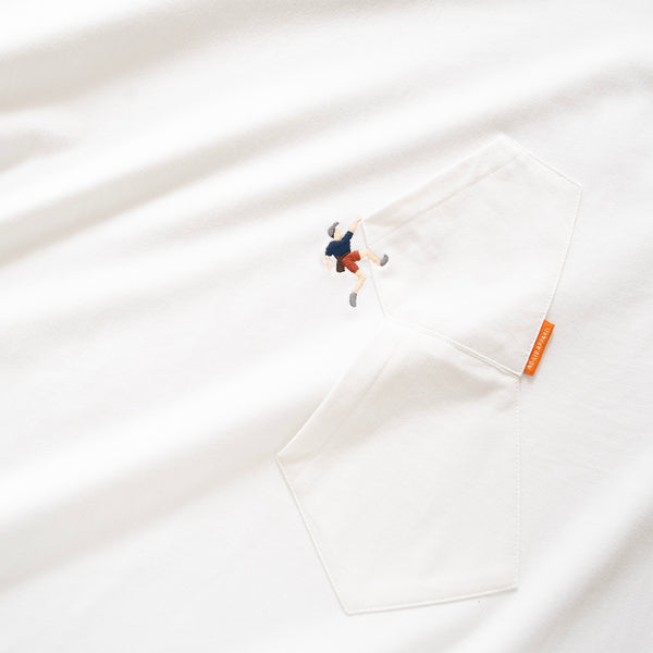 (ZT1533) Climbing Embroidery 2 Pockets Tee