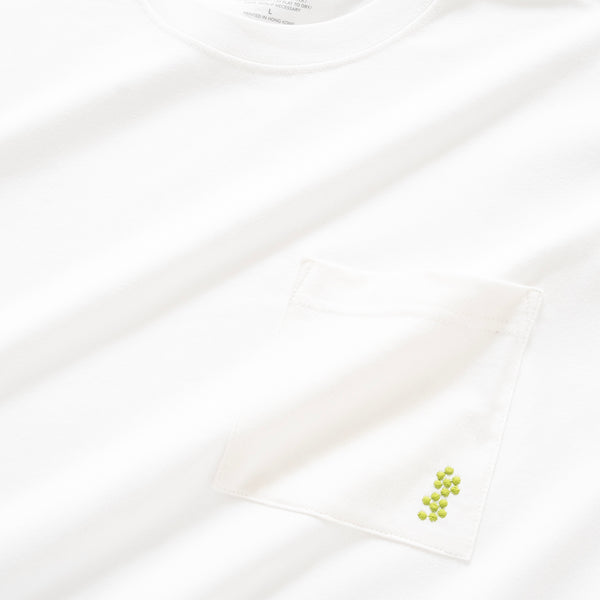 (ZT1537) 14 Green Balls Embroidery Pocket Tee