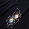 (ZT1548) Fireworks Cat Graphic Tee