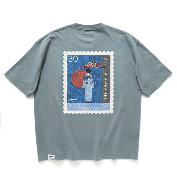 (ZT1551) Geisha Stamp Graphic Pocket Tee