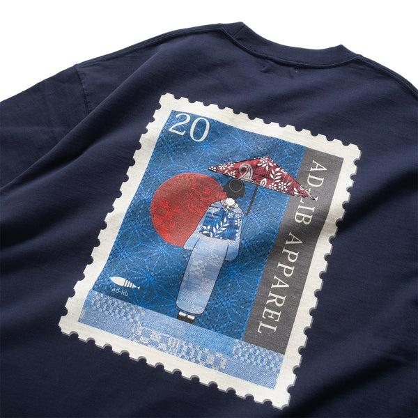 (ZT1551) Geisha Stamp Graphic Pocket Tee