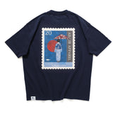 (ZT1551) Geisha Stamp Graphic Pocket Tee