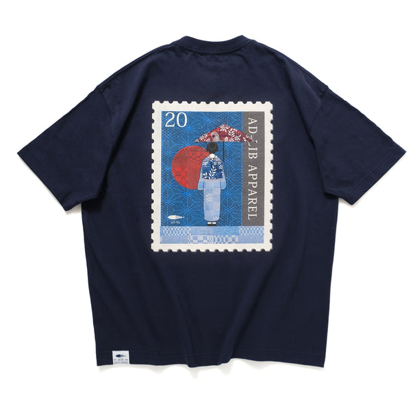 (ZT1551) Geisha Stamp Graphic Pocket Tee