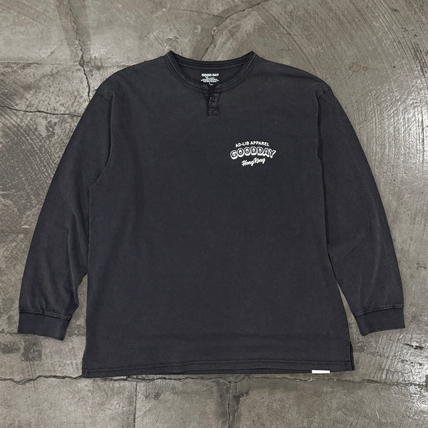 (ZT1617) Henley Neck Long Sleeve Tee (Online Exclusive)