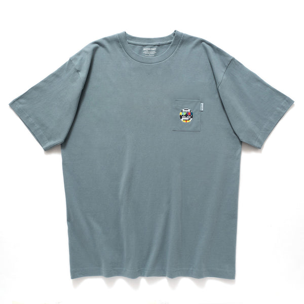 (ZT1630) TV Test Card Embroidery Pocket Tee