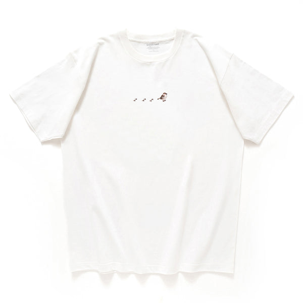 (ZT1635) Animal Footprints Embroidery Tee