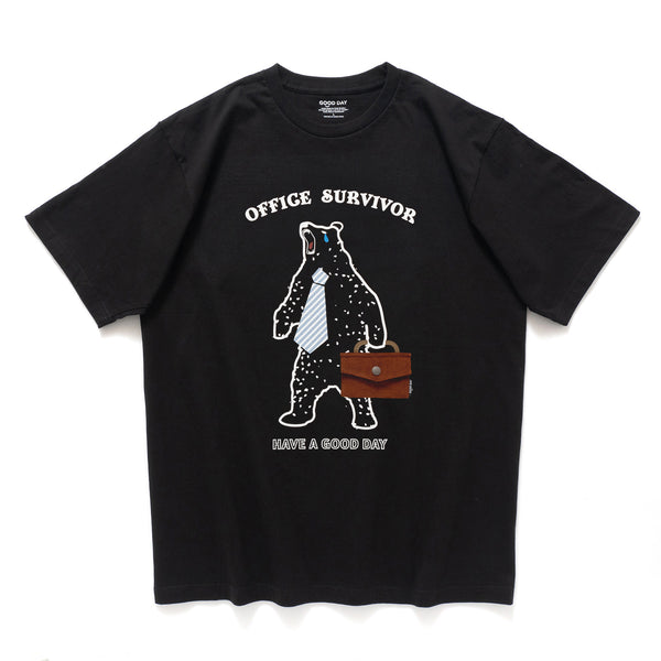 (ZT1547) Office Survivor Bear Pocket Tee