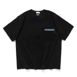 (ZT1458) Indigo Tent Print Patch Tee